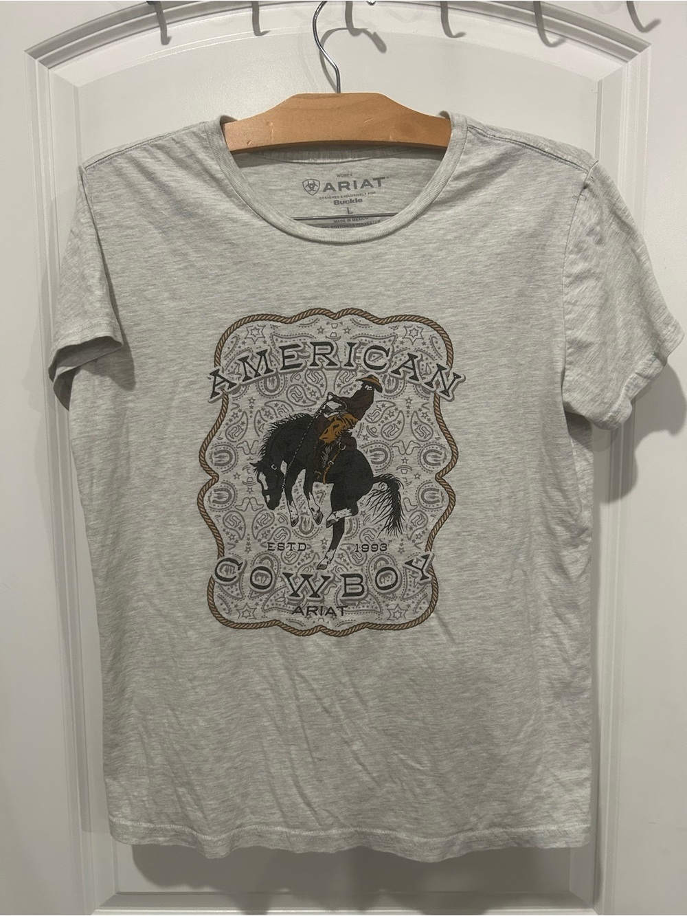 Ariat Crewneck Logo Tee - Light Gray